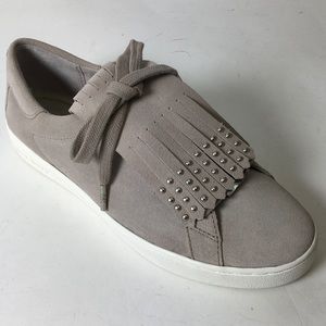 Michael Kors Keaton Kiltie Sneaker Suede Cement
